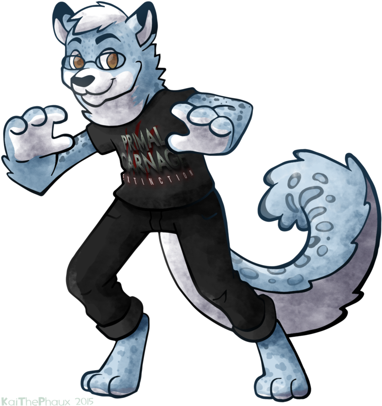 Snow Leopard By Kaithephaux - Cartoon (800x862)