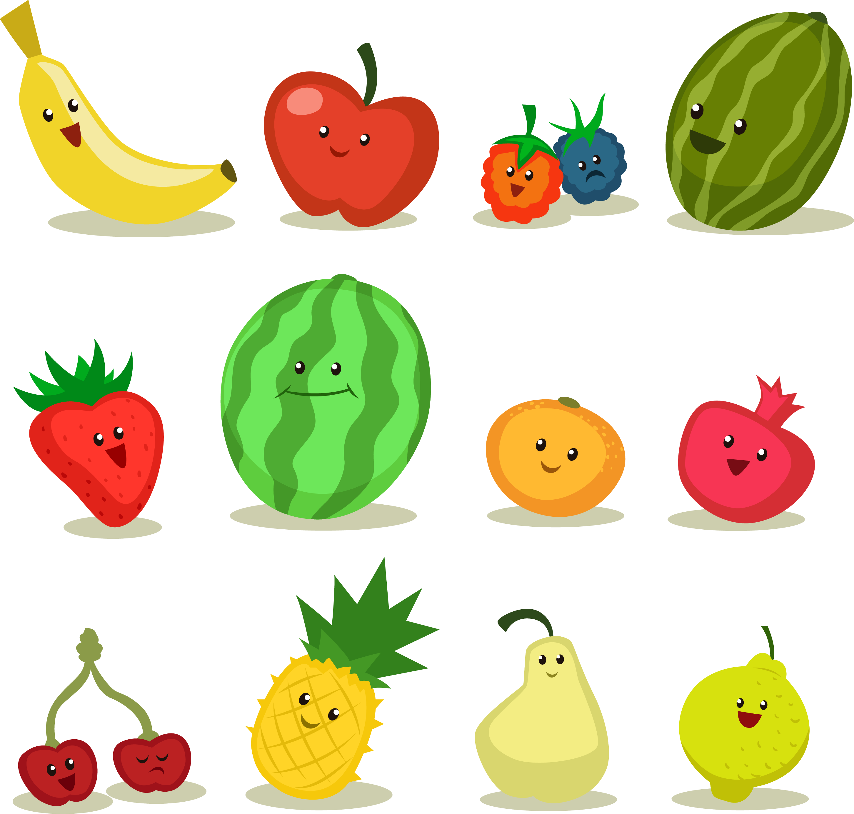 Fruit Apple Cartoon - Frutas Desenho Png (2904x2768)