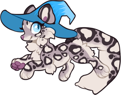 Snow Leopard By Pillowing-archive - Cartoon (400x315)