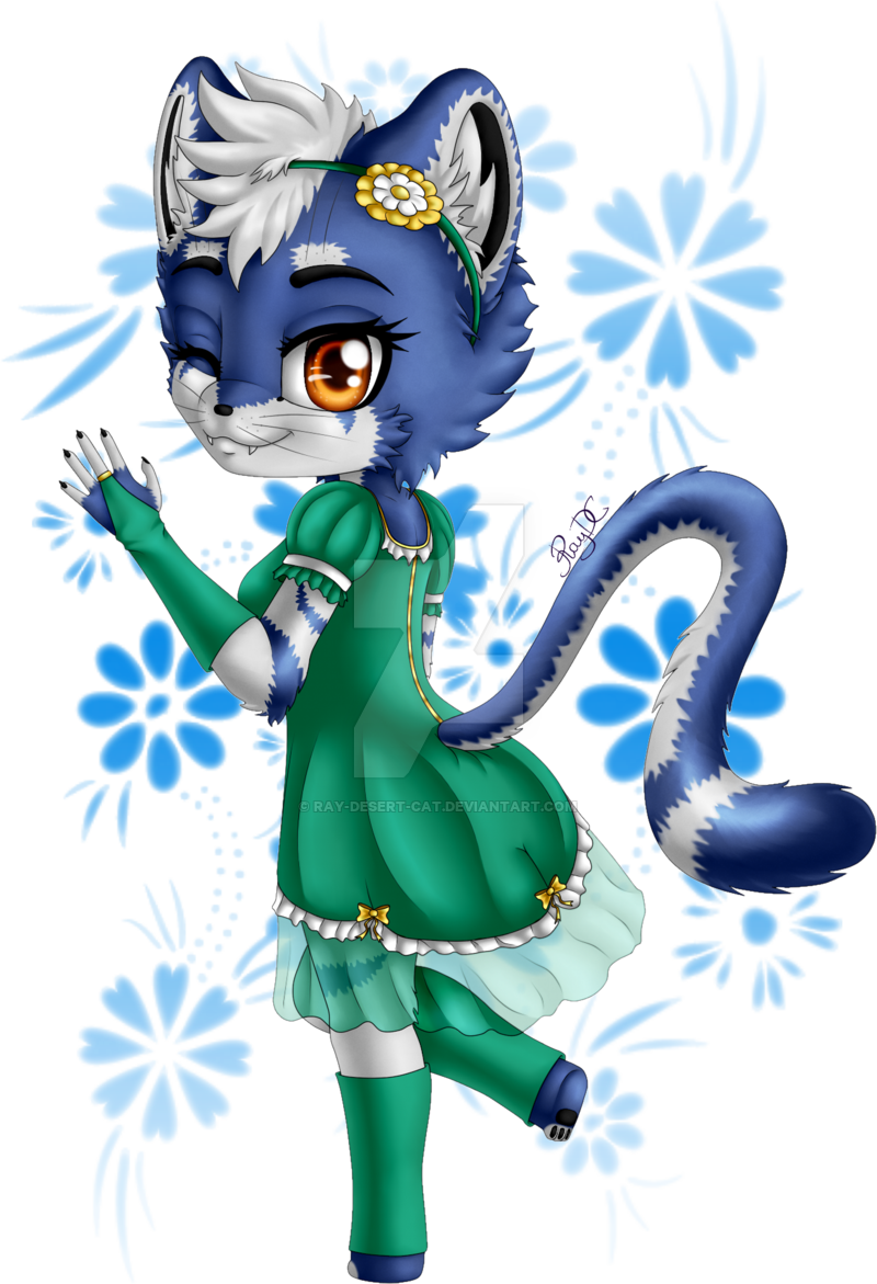 Lady Chelsea 2 By Ray Desert Cat - Cartoon (800x1171)