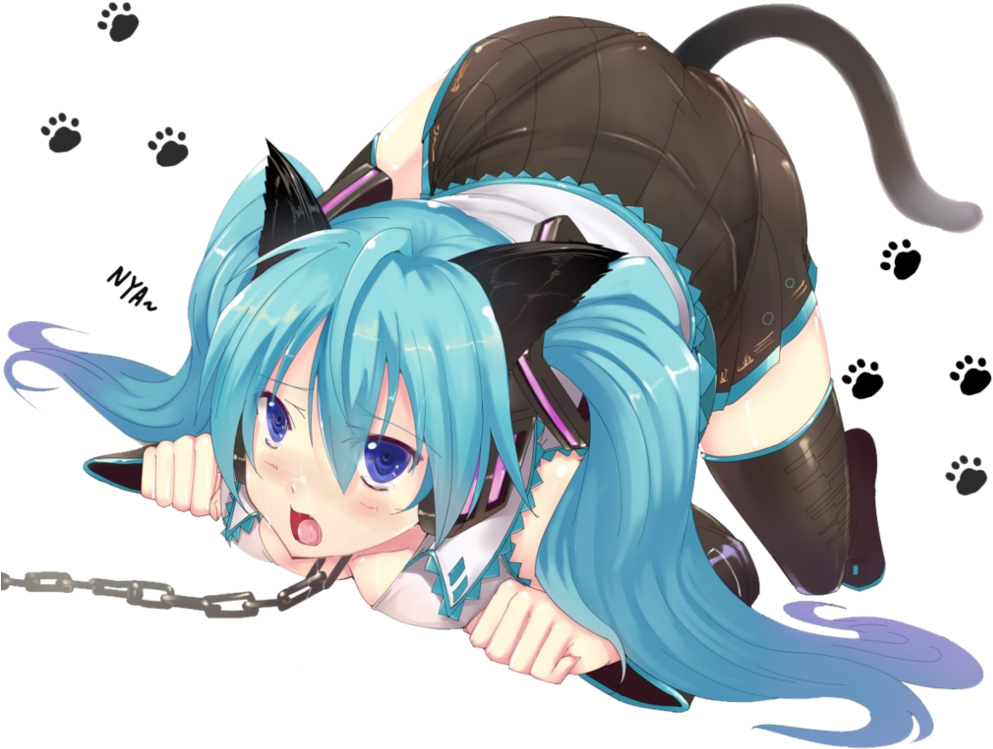 Neko [hatsune Miku] By Skiadrum-94 - Hatsune Miku Neko Png (1007x793)