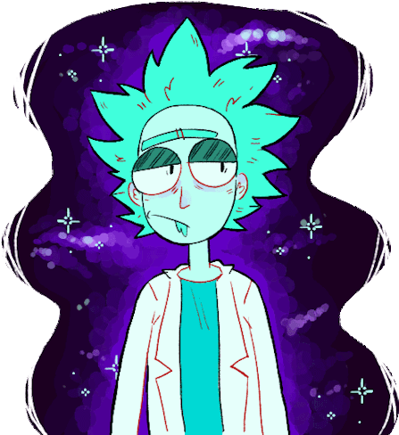 What An Ugly Old Man - Rick Y Morty Fan Art (500x496)