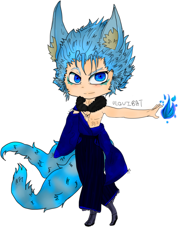 Grimmjow Demon Cat Chibi By Clear44 - Cartoon (822x973)