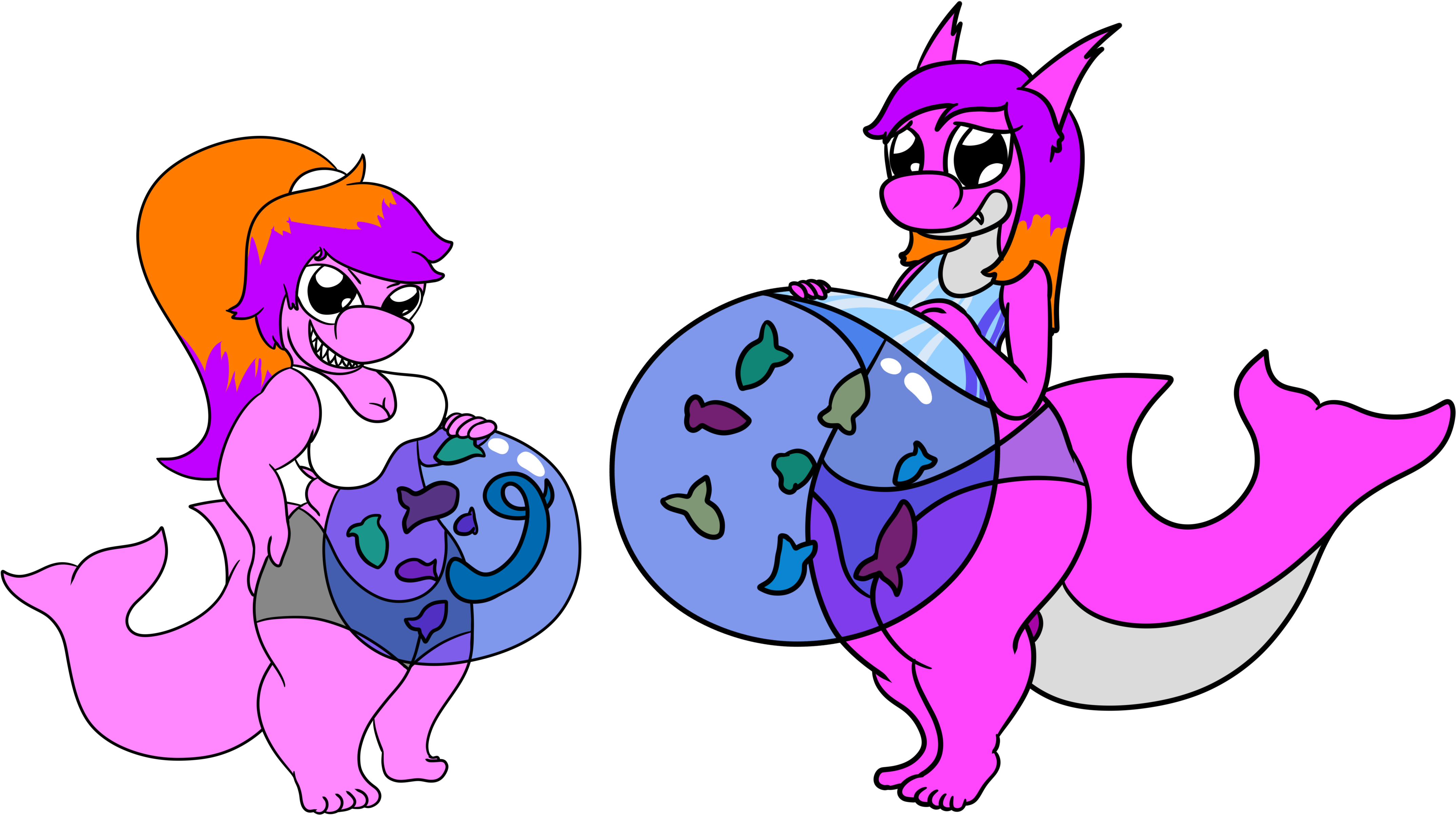 Hey, Shark Sisters - Cartoon (4600x2732)