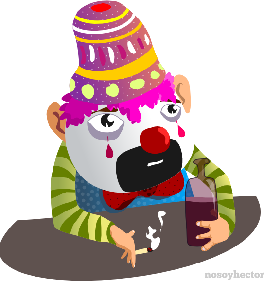 Payaso Triste Clown 555px - Payaso Triste Png (555x594)