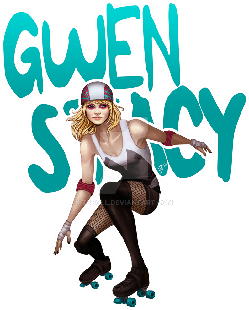 Derby Gwen By Terasart - Gwen Stacy And Peter Parker Fanart (800x1000)