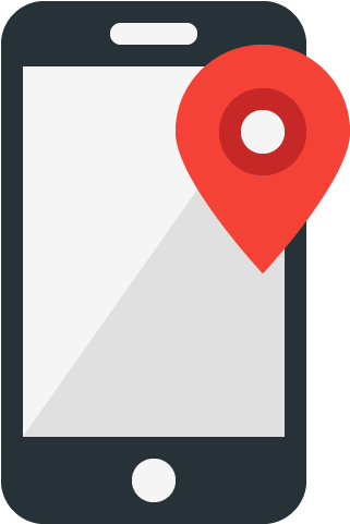 Become An Authorized Supplier In A Municipality - Phone In A Location Icon (480x480)