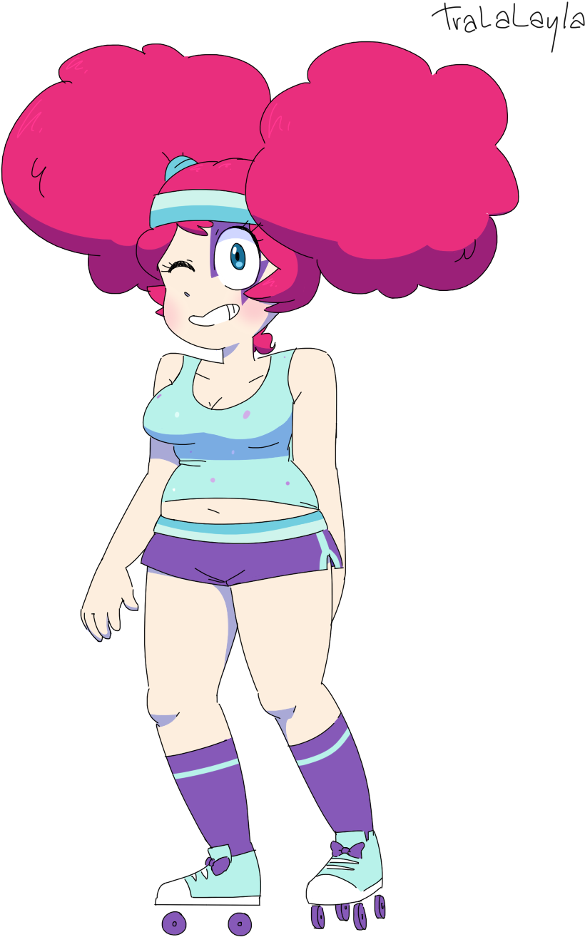 Tralalayla, Belly Button, Chubby, Clothes, Human, Humanized, - Cartoon (900x1350)