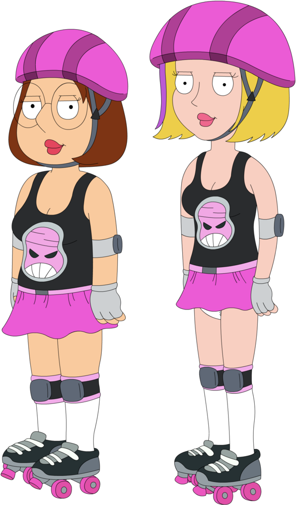 Meg And Emily Roller Derby By Theregans - Family Guy Meg Roller Derby (670x1191)