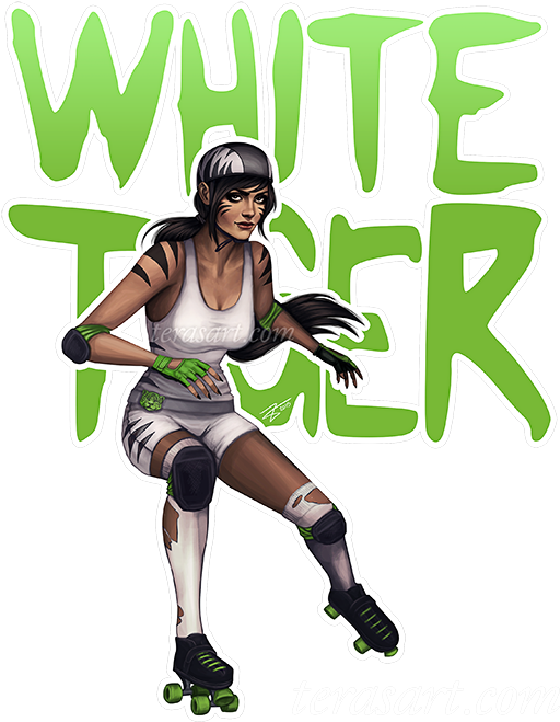 Whitetiger Avaayala Rollerderby Terasart Terasidebottom - Roller Derby (540x675)