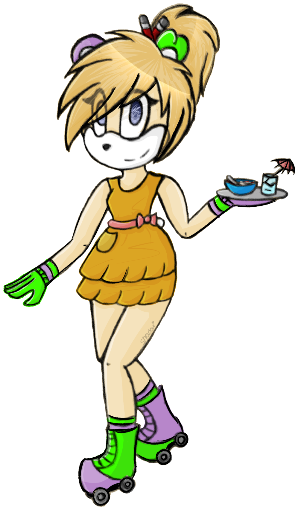 [tradigital] [fnaf / Mobian] Prim As Mobian By Leslieelena19 - Cartoon (1024x1730)