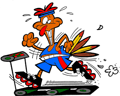Skate Your Turkey Off - Cartoon (410x340)