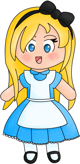 Alice In Wonderland Chibi By Carissaraptor - Cartoon (300x560)