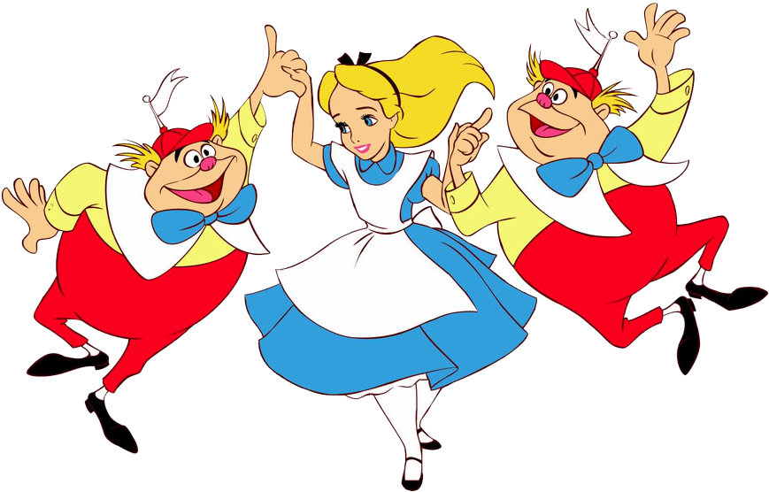 Alice In Wonderland Group Clipart - Pinco Panco E Panco Pinco (881x569)
