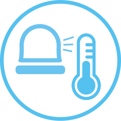 Haier Alarm Temperature Icon - Blue Biomedical Icon Png (419x420)