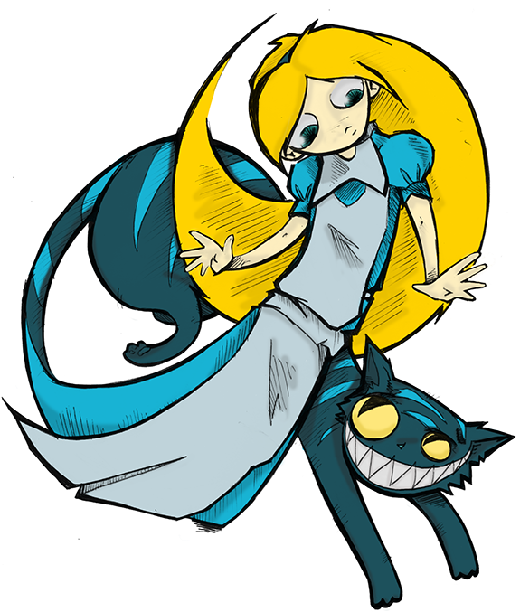 Illustration I Made For Wonderland Tattoo Studio's - Cartoon (600x676)