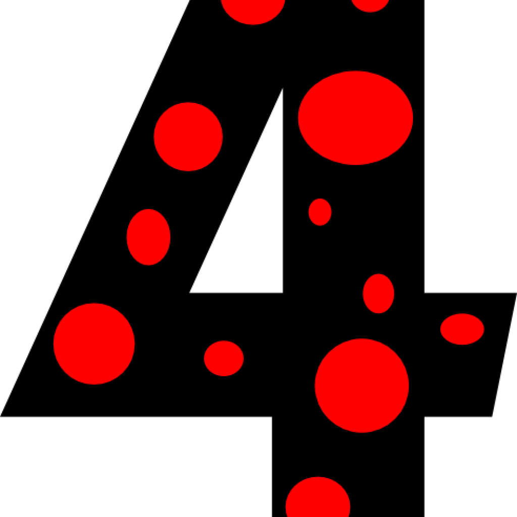 Number 4 Clipart Number 4 Dots Clip Art At Clker Vector - Clip Art (1024x1024)