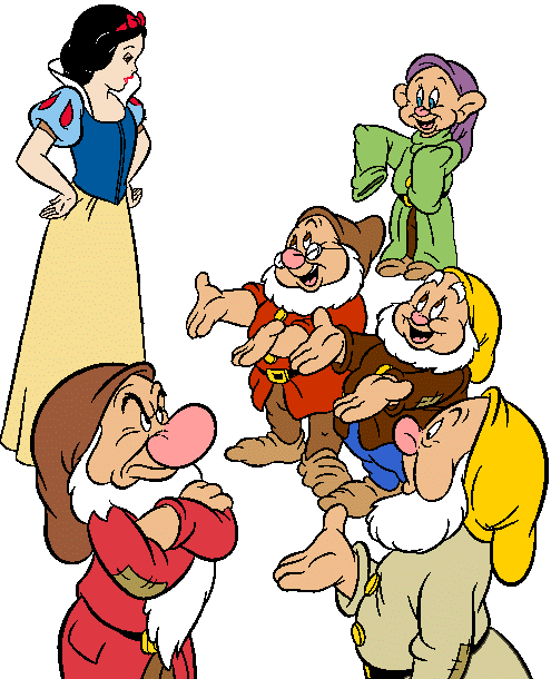 Snow White And The Seven Dwarfs Clip Art - White And The Seven Dwarfs (495x610)
