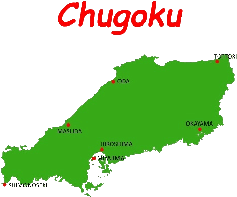 Kansai Map Icon Chugoku Map Icon - Chūgoku Region (500x499)
