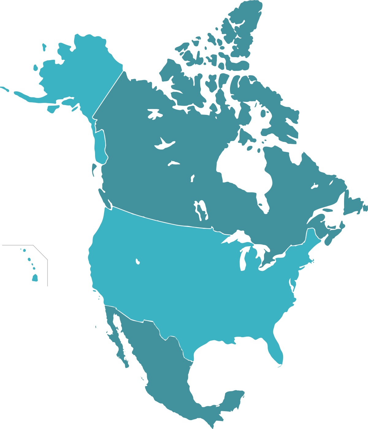 Map Of Canada And Us No Sattes 1200px Naunion Svg - Us Canada And Mexico (1200x1397)