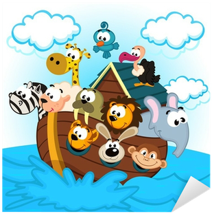 Noah's Ark With Animals - Noahs Ark Cartoon (400x400)