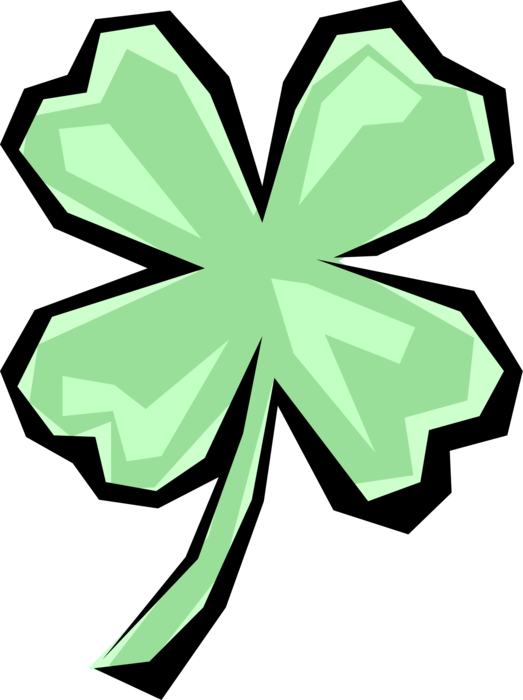 Vector Illustration Of St Patrick's Day Four-leaf Clover - Vector Illustration Of St Patrick's Day Four-leaf Clover (523x700)