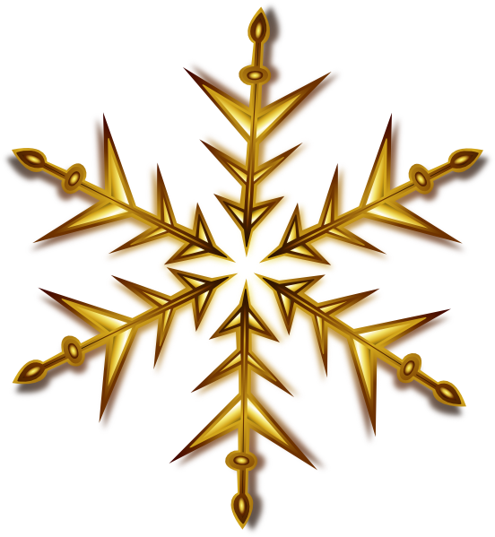 Gold Snowflake Clip Art At Clker - Gold Snowflake Clipart (958x1039)