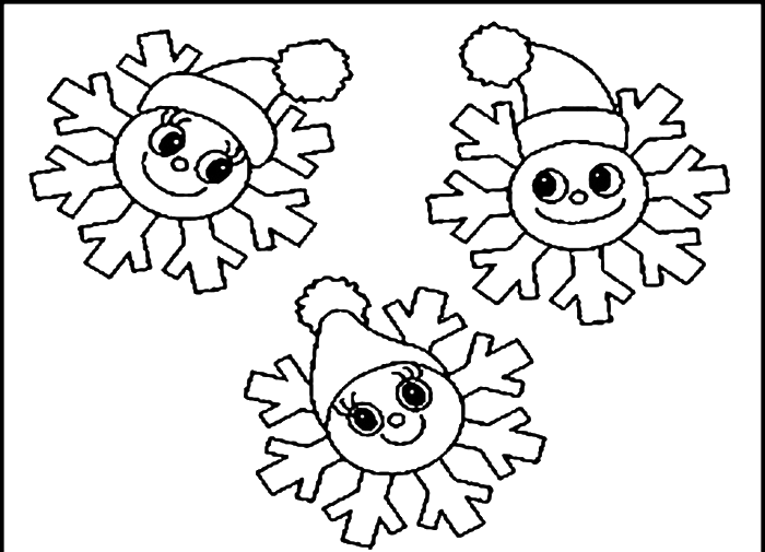 Snowflake Smile Snowman Coloring Pages Winter - Coloring Book (700x505)