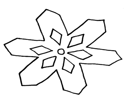 Coloring Trend Thumbnail Size Frozen Coloring Pages - Simple Drawing Of Snowflakes (400x322)