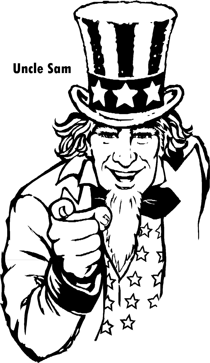 Uncle Sam Coloring Pages - Mcculloch V. Maryland: When State And Federal Powers (950x1266)