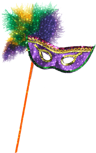 A Good Library Needs Good Friends - Mardi Gras Mask Transparent (318x530)