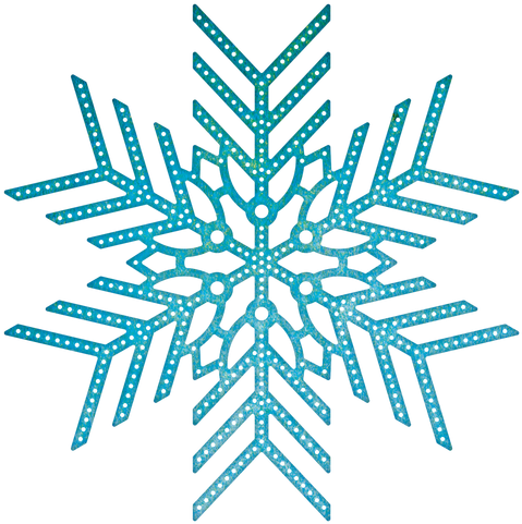 Cheery Lynn Designs Snowflake Delight 2 Die Cut Out - Blue Glitter Snowflake Vector (500x500)