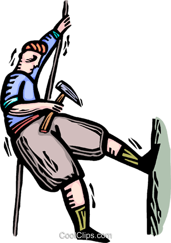 Rock Climber Royalty Free Vector Clip Art Illustration - Rock Climber Royalty Free Vector Clip Art Illustration (339x480)