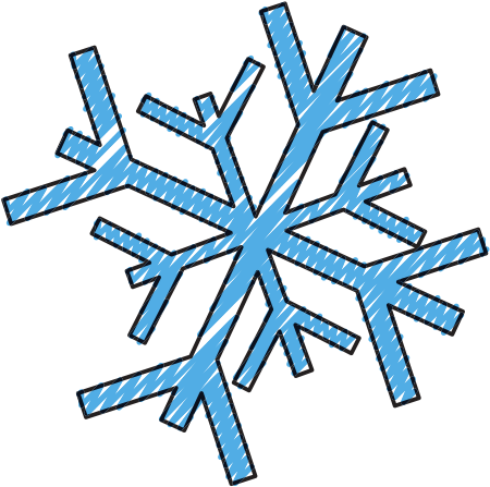 Scribble - Snowflake Snow Cartoon (550x550)