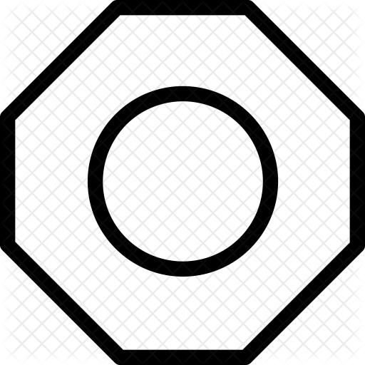 Nut Icon - Octagon Shape Clipart (512x512)
