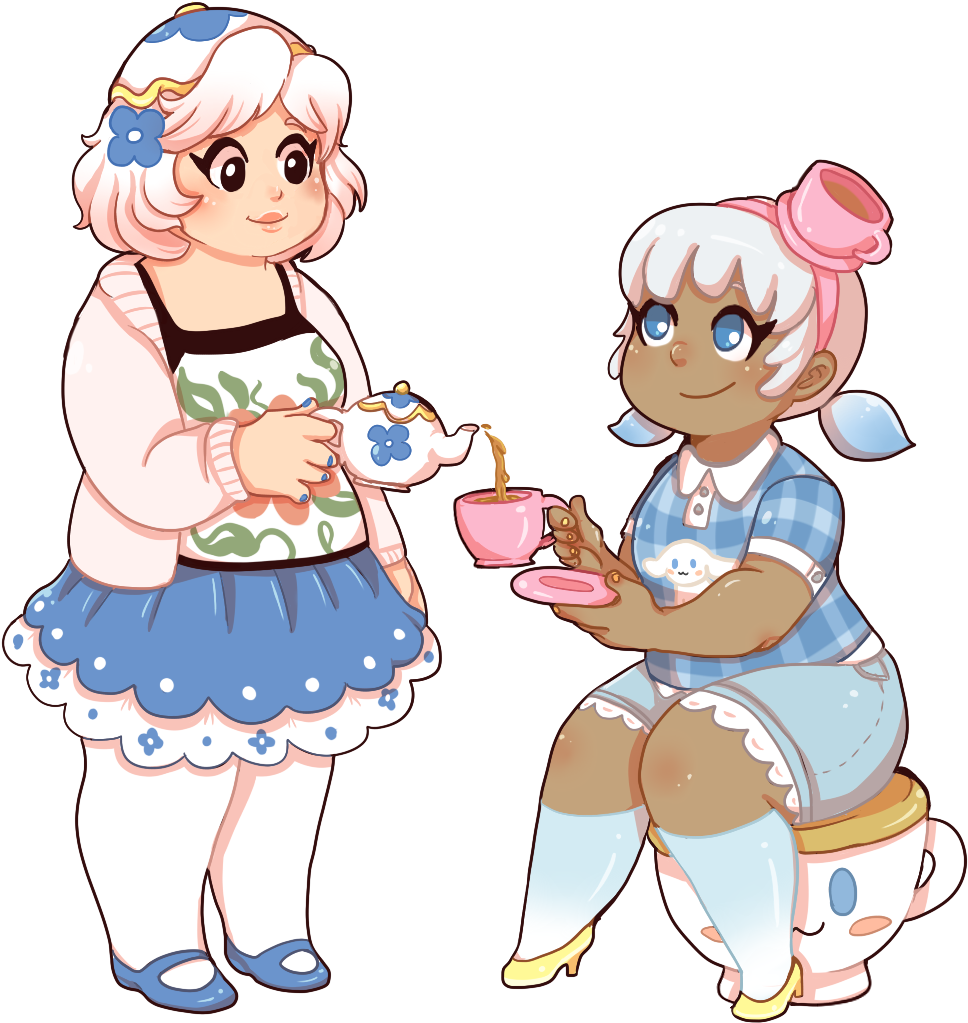 “chai & Tia Time ” - Acnl Villagers Human (1191x1120)