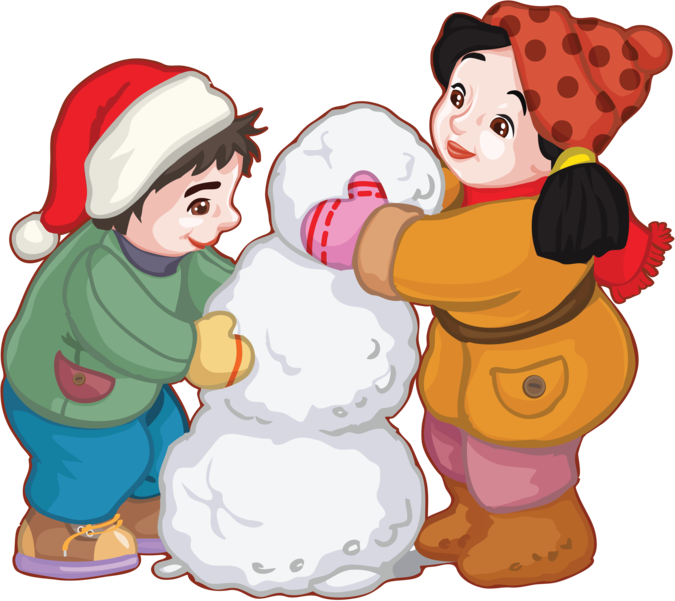 Publicat De Eu Ciresica La - Дети Зимой Пнг (675x601)