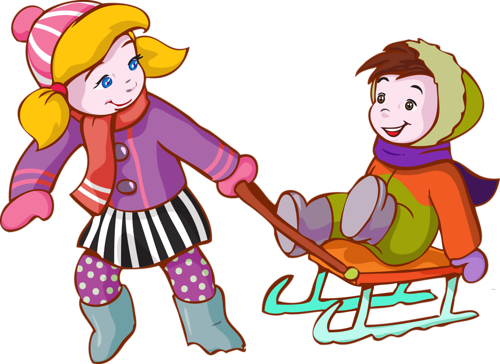 Sleighs And People - School Holiday (500x364)