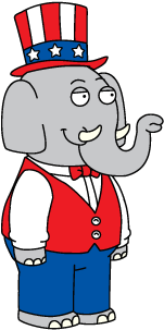 Decoration Republicanelephant Thumbnail@4x - Cartoon (460x460)