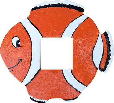 Nemo Planter Fish - Art (400x362)