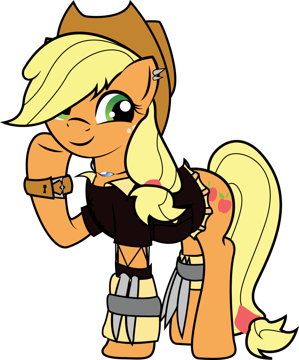Again A Draw For A Futur Tatoo Applejack Steampunk - Cartoon (1024x1232)