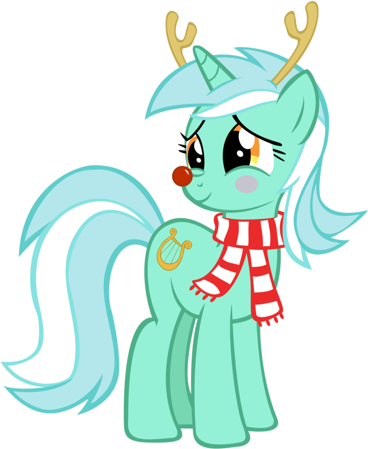 Antlers, Christmas, Clothes, Hearth's Warming Eve, - My Little Pony Lyra Christmas (846x945)