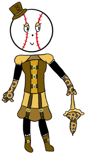 A Wild Steampunk Lacey Appears - Cartoon (500x645)