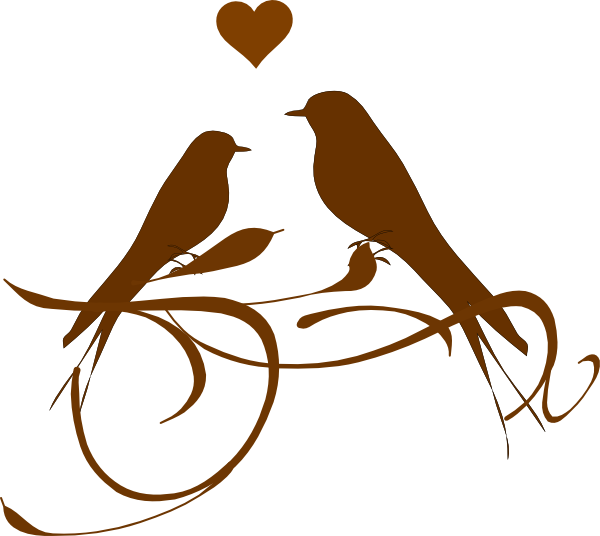 Clip Art Love Birds (600x536)