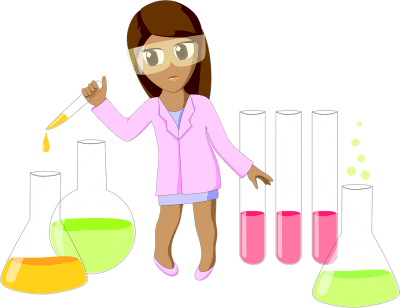 The Whole Week Will Be Devoted To Observing Chemical - Lab Chemistry Cartoon (400x308)