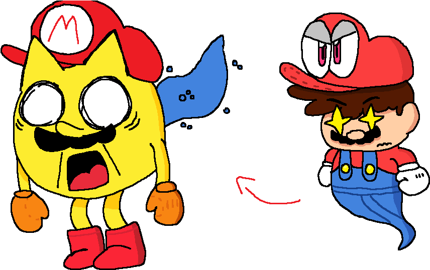 Mario Can Enter In Pac Man Body By Genny03 - Pac-man (1006x539)