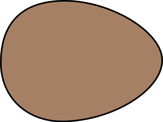 Egg Clipart Sign - Brown Egg Cartoon (640x480)