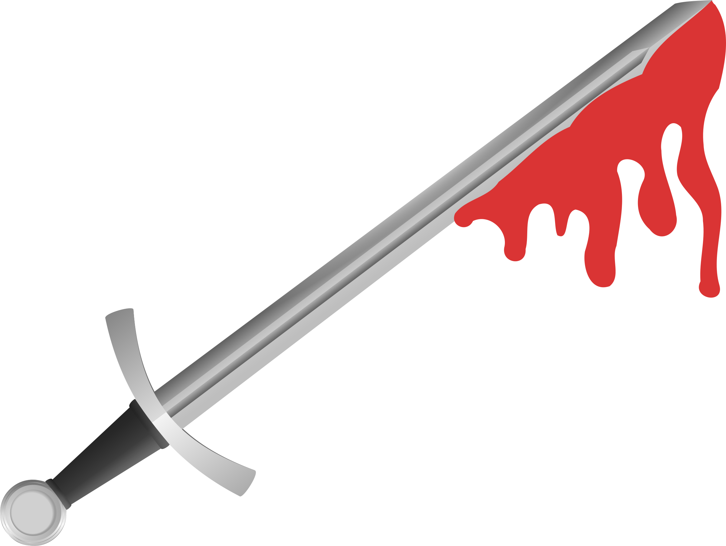 Clipart - Bloody Sword - Clipart Sword (2400x1808)