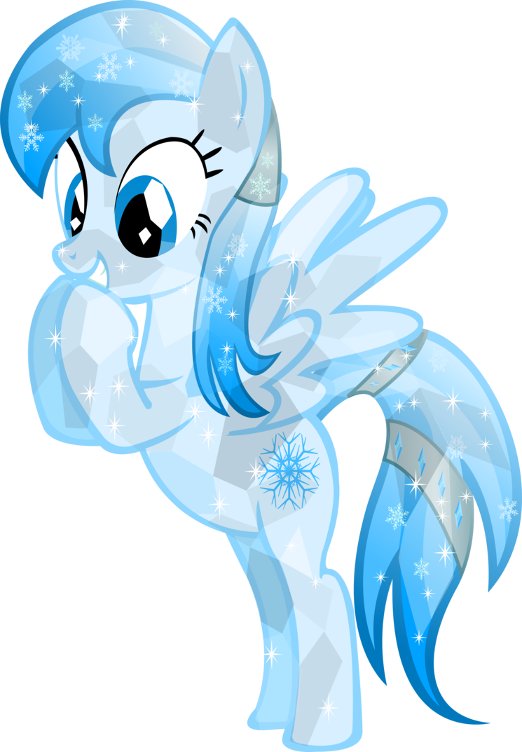 Crystal Frozen Snowflake By Vector-brony - My Little Pony Crystal Ponys (745x1073)