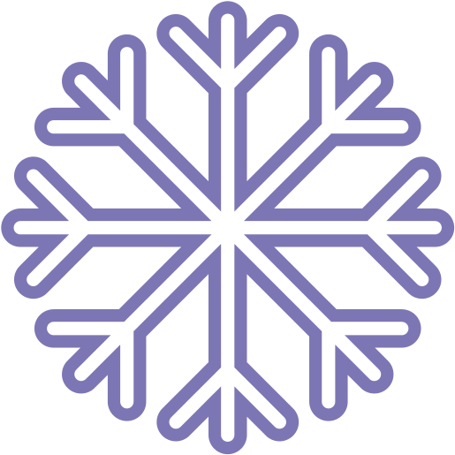 Cartoon Snowflake Isolated On White Background - Snowflake In A Circle (550x550)